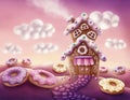 Fantasy colorful houses Royalty Free Stock Photo