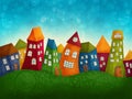 Fantasy colorful houses Royalty Free Stock Photo