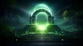 Fantasy concept showing An ancient dimensional portal gate