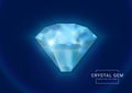 Fantasy crystal jewelry gems, polygon shape stone for game asset