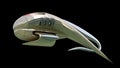 Fantasy 3D model of alien spacecraft design Royalty Free Stock Photo