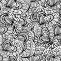 Fantasy decorative ornamental seamless pattern