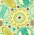 Fantasy decorative pattern. Abstract background with stylized flowers.