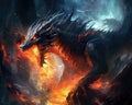 Fantasy dragon breathing fire breathing fire fantasy dragon fire fantasy dragon art digital