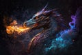 Fantasy Dragon Illustration . AI generated Illustration