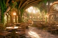 Fantasy elvish tavern