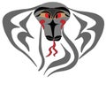Grey wild snake cobra original logo.