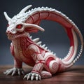 Fantasy evil dragon portrait. Surreal artwork of danger dragon from medieval mythology