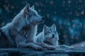 fantasy family wolf background, Wild wolf design poster