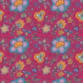 Fantasy floral seamless pattern Royalty Free Stock Photo