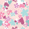 Fantasy floral seamless pattern Royalty Free Stock Photo