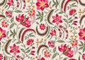Fantasy Flowers In Retro, Vintage, Jacobean Embroidery Style. Seamless Pattern, Background. Vector Illustration