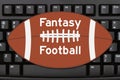 Fantasy Football message on a black keyboard