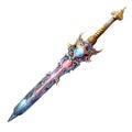 Fantasy Game 2D Assets, Magical Sword, Simple Design