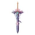 Fantasy Game 2D Assets, Magical Sword, Simple Design