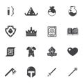 Fantasy game trendy icons