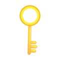 Fantasy golden key, great design for any purposes. Design element. Vector illustration. stock image. Royalty Free Stock Photo