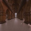 Fantasy Gothic Background Interior Architecture