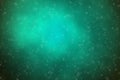 Fantasy green galaxy with stars field Royalty Free Stock Photo