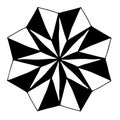 hand-drawn beautiful snowflake. decor element. monochrome. vector doodle