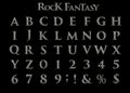 Fantasy Hard rock Alphabet - 3D Illustration. Royalty Free Stock Photo