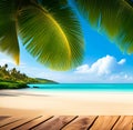 fantasy healthy coconuts on tropical beach background