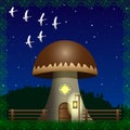 Fantasy, house of a large mushroom Royalty Free Stock Photo