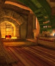 Fantasy Hovel Interior Magician Residence Royalty Free Stock Photo