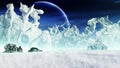 Fantasy Ice Planet Environment Royalty Free Stock Photo