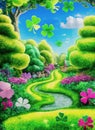 fantasy illustrated green nature