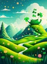 fantasy illustrated green nature