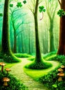 fantasy illustrated green nature