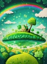 fantasy illustrated green nature