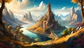 fantasy illustrated landscape