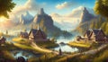 fantasy illustrated landscape