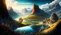 fantasy illustrated landscape