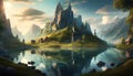 fantasy illustrated landscape