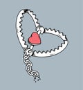 fantasy illustration of love trap, drawing, ink, line art Royalty Free Stock Photo