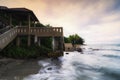 Fantasy image of beach with sunlight effect, soft wave hitting the shore Royalty Free Stock Photo