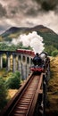 Fantasy-inspired Steam Train Journey Through Scotland Royalty Free Stock Photo