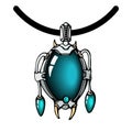 Fantasy jewelry pendant for game design