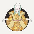 Fantasy kabuki costume character Royalty Free Stock Photo