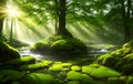 Fantasy Landscape Green, fairy forest