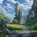 Mage tower in Fantasy land