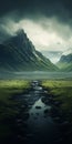 Fantasy Landscape: Majestic River Flowing Through Scottish Mountains