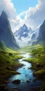 Fantasy Landscapes In The Style Of Artgerm: Impressionist Wilderness Scenery In 32k Uhd