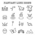 Fantasy line icons