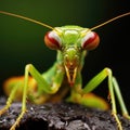 Fantasy macrophotography of a mantis