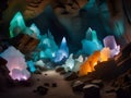 fantasy magic cave with crystals