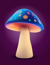 fantasy magic multicolored mushrooms narcotic and intoxicating shine luminous vector illustration